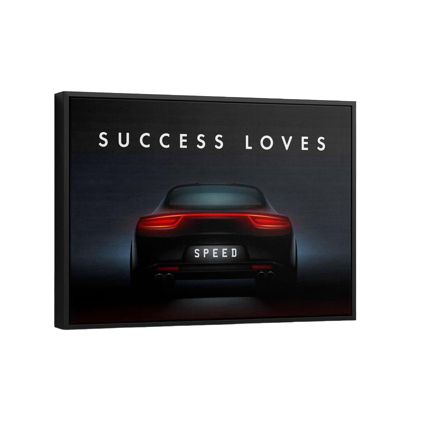 Discover Shop Cars Quote Wall Art, Success Loves Speed, Porsche Sports Car Art, SUCCESS SPEED PORSCHE by Original Greattness™ Canvas Wall Art Print