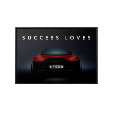 Discover Shop Cars Quote Wall Art, Success Loves Speed, Porsche Sports Car Art, SUCCESS SPEED PORSCHE by Original Greattness™ Canvas Wall Art Print