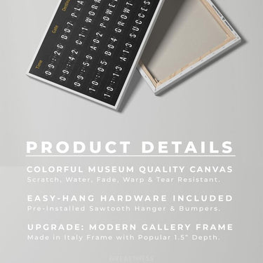 Discover Motivational Workspace Canvas Art, Departures Success List Board Motivational Canvas Art, Departures Success by Original Greattness™ Canvas Wall Art Print