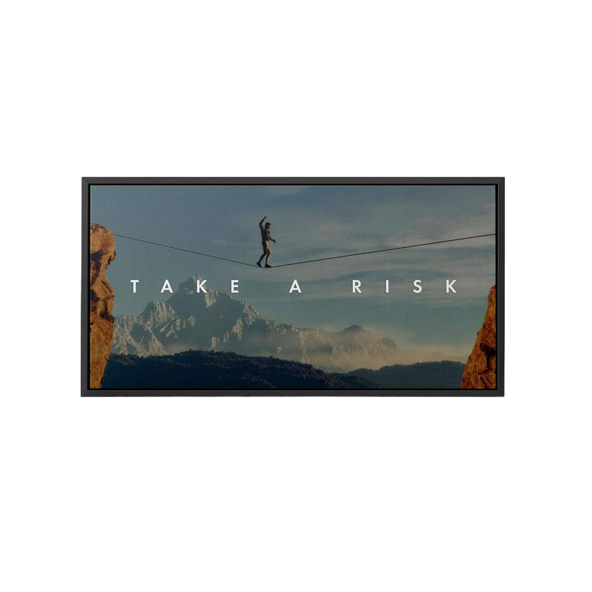 Taking Risks Art Inspirational Office Canvas Art - Take The Risk - – Greattness™