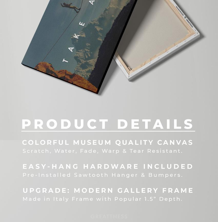 Discover Motivational Quote Wall Art, Inspirational Office Canvas Art - Take The Risk -, Take The Risk by Original Greattness™ Canvas Wall Art Print