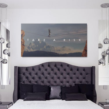Discover Motivational Quote Wall Art, Inspirational Office Canvas Art - Take The Risk -, Take The Risk by Original Greattness™ Canvas Wall Art Print
