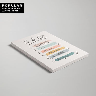 Discover Inspirational Mindset Wall Art, To Do List, Motivational Canvas Art Quote Artwork, TO DO LIST by Original Greattness™ Canvas Wall Art Print