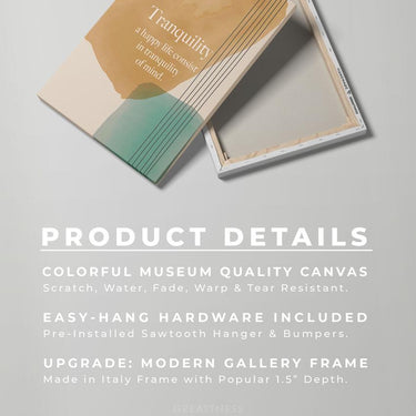 Discover Greattness Original, Tranquility Inspirational Quote Canvas Wall Art, TRANQUILITY by Original Greattness™ Canvas Wall Art Print