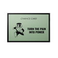 Discover Monopoly Card Canvas Art, Pain Into Power Monopoly Chance Card Canvas Art, PAIN INTO POWER by Original Greattness™ Canvas Wall Art Print