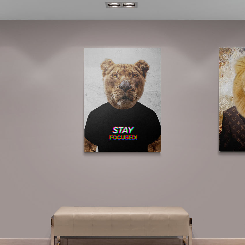 Discover Lion Suit Canvas Art, The King Bundle Prints | Motivational Canvas Set of 2 Art Pieces, THE KING BUNDLE by Original Greattness™ Canvas Wall Art Print