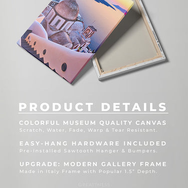 Discover Landscape Canvas Art, Santorini Church Dome Greece Canvas Wall Art, Greece Canvas by Original Greattness™ Canvas Wall Art Print