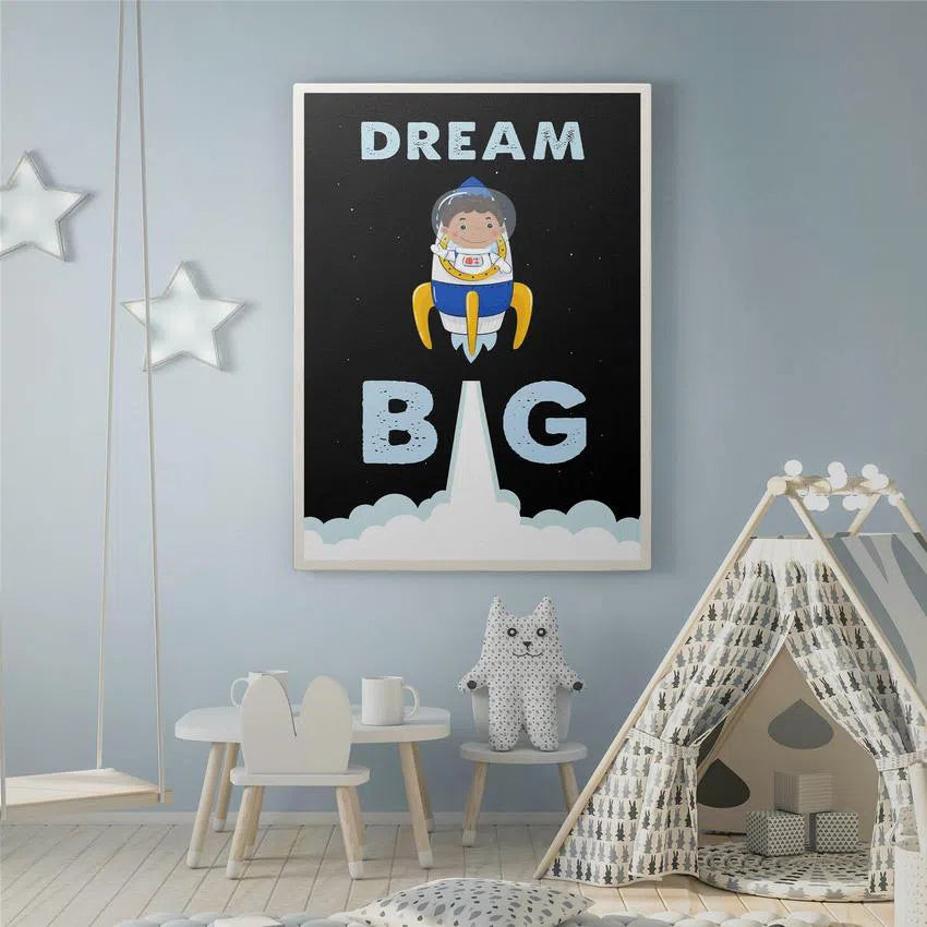 Discover Shop Kids Canvas Art, Dream Big Kids Canvas Art | Inspirational Kids Canvas Wall Art , DREAM BIG (KIDS EDITION) by Original Greattness™ Canvas Wall Art Print