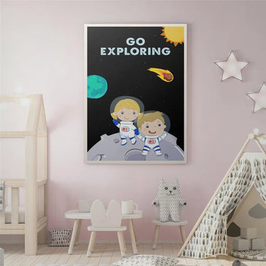 Discover Shop Kids Canvas Art, Go Exploring Kids Canvas Art | Inspirational Kids Canvas Art Prints, GO EXPLORING by Original Greattness™ Canvas Wall Art Print