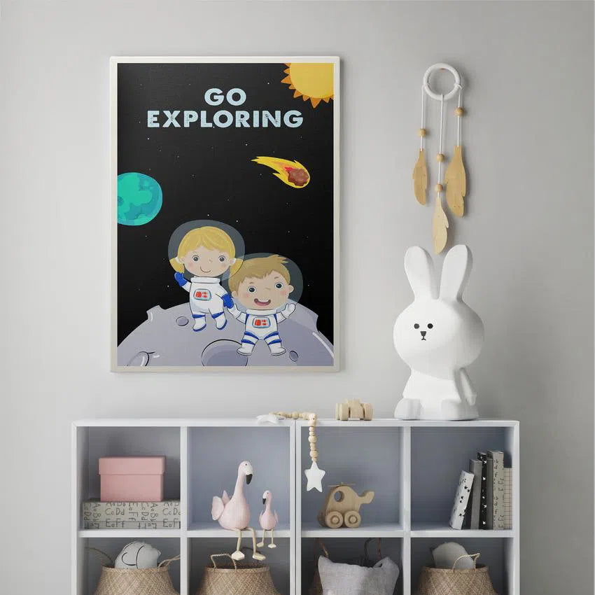 Discover Shop Kids Canvas Art, Go Exploring Kids Canvas Art | Inspirational Kids Canvas Art Prints, GO EXPLORING by Original Greattness™ Canvas Wall Art Print