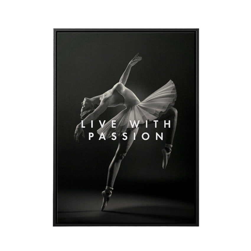 Discover Shop Music Dance Canvas Art, Ballerina Ballet Tutu Modern Canvas Wall Art - Live with Passion, Live with Passion by Original Greattness™ Canvas Wall Art Print
