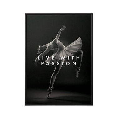 Discover Shop Music Dance Canvas Art, Ballerina Ballet Tutu Modern Canvas Wall Art - Live with Passion, Live with Passion by Original Greattness™ Canvas Wall Art Print