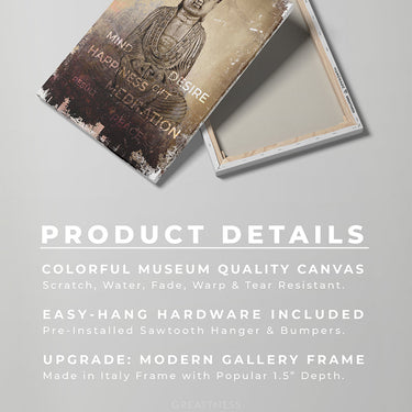 Discover Buddha Canvas Wall Art, Buddha Canvas Wall Art , BUDDHA CANVAS by Original Greattness™ Canvas Wall Art Print