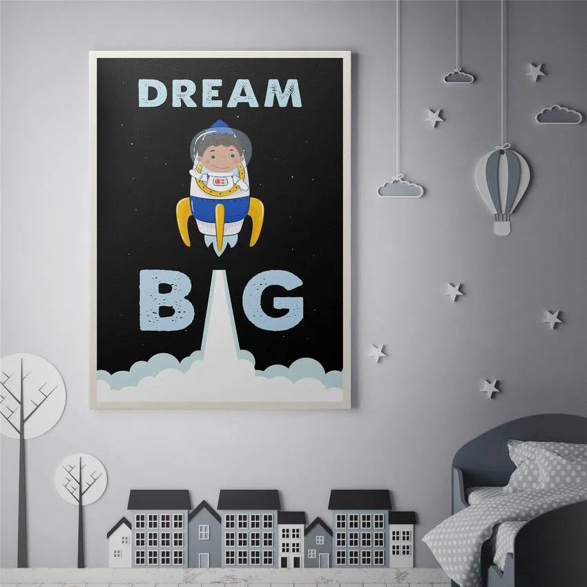 Discover Shop Kids Canvas Art, Dream Big Kids Canvas Art | Inspirational Kids Canvas Wall Art , DREAM BIG (KIDS EDITION) by Original Greattness™ Canvas Wall Art Print