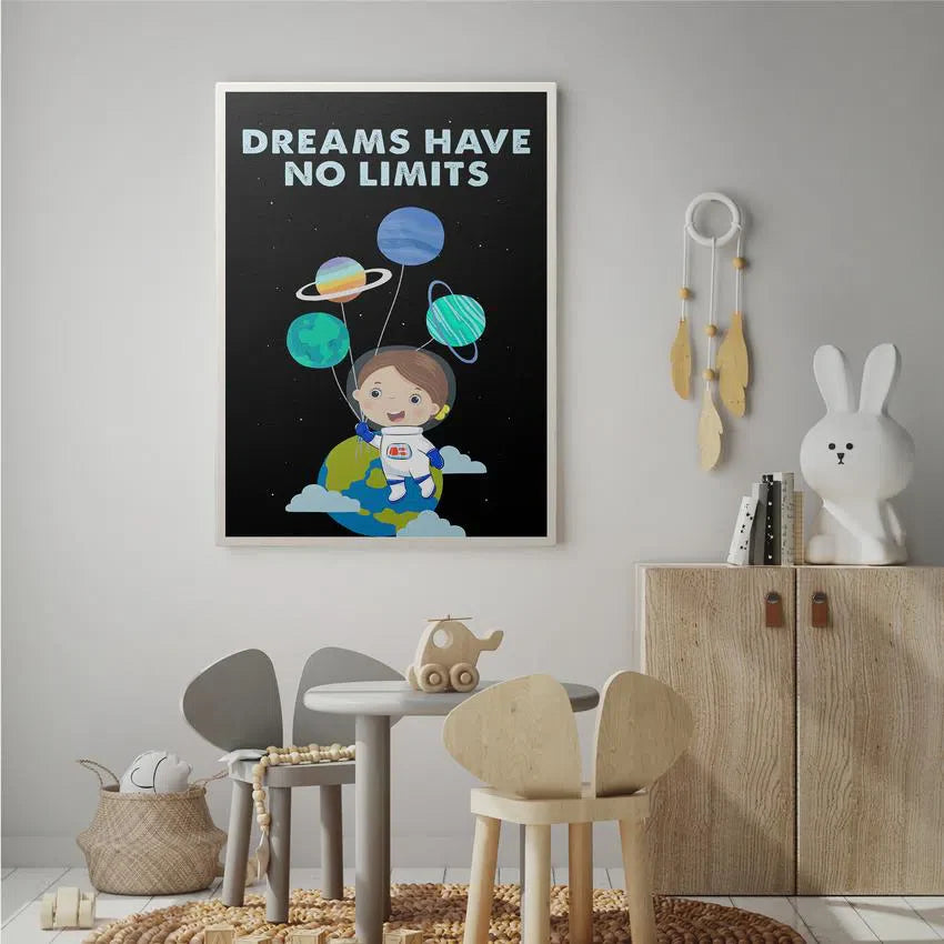 Discover Shop Kids Canvas Art, Dreams Have no Limits Kids Canvas Art | Kids Canvas Pictures Art, DREAMS HAVE NO LIMITS by Original Greattness™ Canvas Wall Art Print