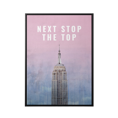 Discover Shop Success Canvas Art, Empire State Building Motivational Canvas Wall Art, Next Stop The Top by Original Greattness™ Canvas Wall Art Print