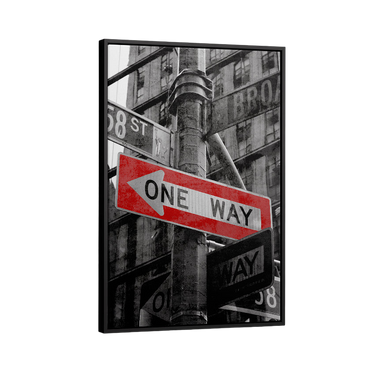 Discover Shop New York Canvas Art, One Way New York Street Vintage Canvas Wall Art , One Way New York by Original Greattness™ Canvas Wall Art Print