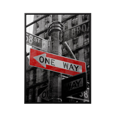 Discover Shop New York Canvas Art, One Way New York Street Vintage Canvas Wall Art , One Way New York by Original Greattness™ Canvas Wall Art Print