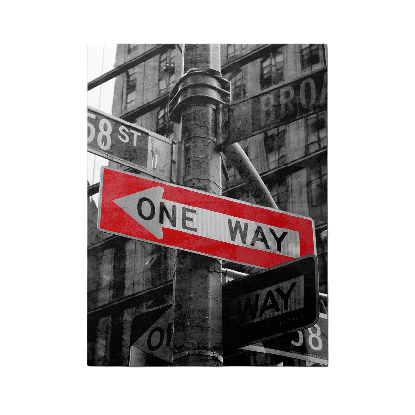 Discover Shop New York Canvas Art, One Way New York Street Vintage Canvas Wall Art , One Way New York by Original Greattness™ Canvas Wall Art Print