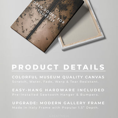 Discover Landscape Outback Canvas Art, Long Straight Road Landscape Artwork, Open Doors for Yourself by Original Greattness™ Canvas Wall Art Print