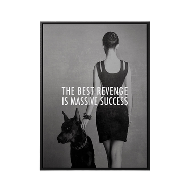 Discover Modern Photography Canvas Art, Women Doberman Photography Quotes Wall Art, The Best Revenge by Original Greattness™ Canvas Wall Art Print