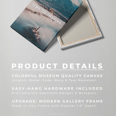 Discover Inspirational Office Wall Art, Time to Inspire, Landscape Photography Canvas Wall Art, Time to Inspire by Original Greattness™ Canvas Wall Art Print