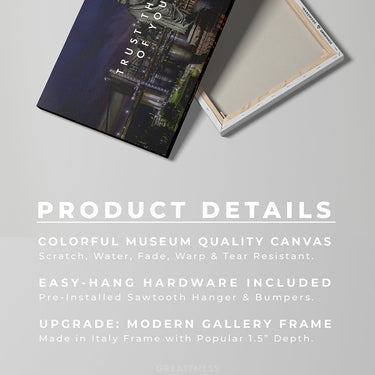 Discover Inspirational Quote Wall Art, New York City Motivational City Quote Canvas Wall Art, Trust the Time by Original Greattness™ Canvas Wall Art Print