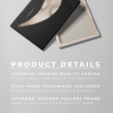 Discover Shop Sexy Women Canvas Art, Nude Women Body Black and White Wall Art, Victoria Secret by Original Greattness™ Canvas Wall Art Print