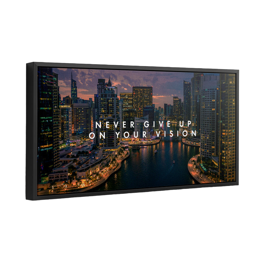 Discover Shop Dubai Canvas Wall Art, Dubai City Night Quote Canvas Wall Art, DUBAI NIGHT CITY by Original Greattness™ Canvas Wall Art Print