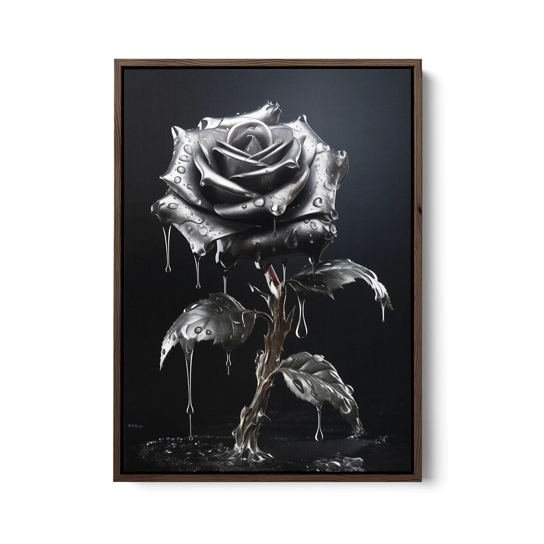 Discover Black Rose Canvas Art, The Black Rose Silver Gothic Canvas Art, Black Rose by Original Greattness™ Canvas Wall Art Print