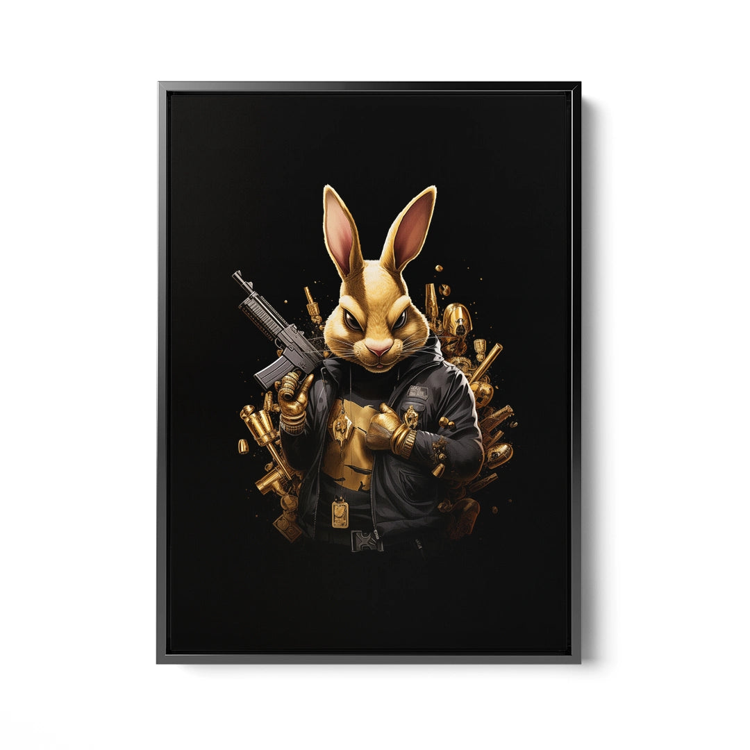 Discover Shop Gangster Canvas Art, The Rabbit Gangster Bunny Gun Canvas Art, RABBIT GANGSTER by Original Greattness™ Canvas Wall Art Print