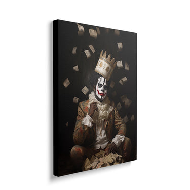 Discover Shop Joker Canvas Art, The Joker Clown Dark Knight Money Wall Art, THE JOKER CLOWN by Original Greattness™ Canvas Wall Art Print