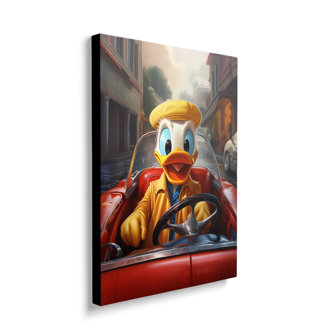 Discover Donald Duck Canvas Art, Donald Duck Taxi Scrooge Dagobert Canvas Art, Donald Duck Taxi by Original Greattness™ Canvas Wall Art Print