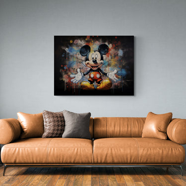 Discover Shop Mickey Mouse Wall Art, Mickey Mouse Colorful Disney Painting Wall Art, MICKEY MOUSE ART by Original Greattness™ Canvas Wall Art Print