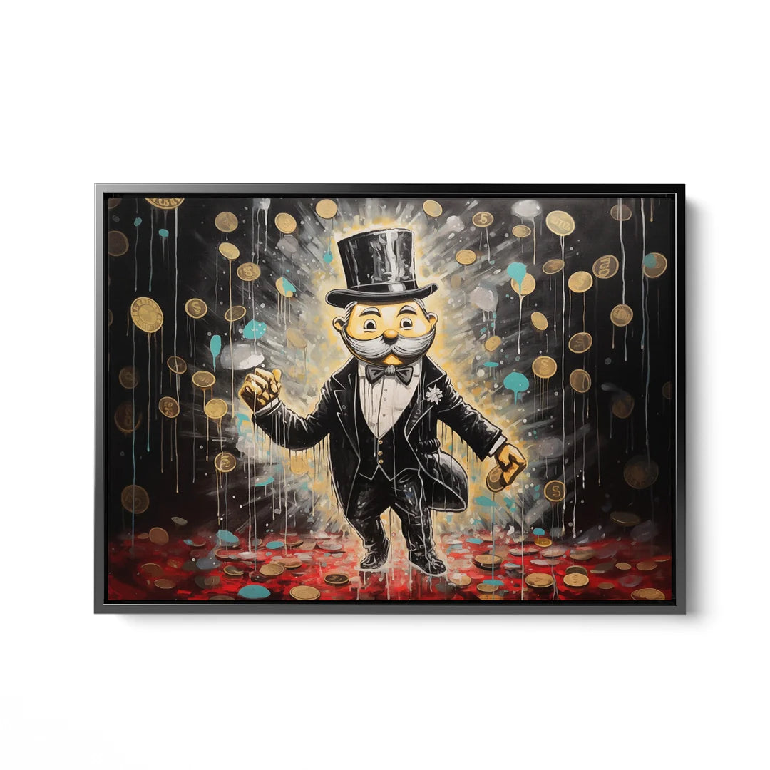 Discover Shop Mr. Monopoly Canvas Art, Mr. Monopoly Bitcoin Money Canvas Art, MONOPOLY DREAM by Original Greattness™ Canvas Wall Art Print