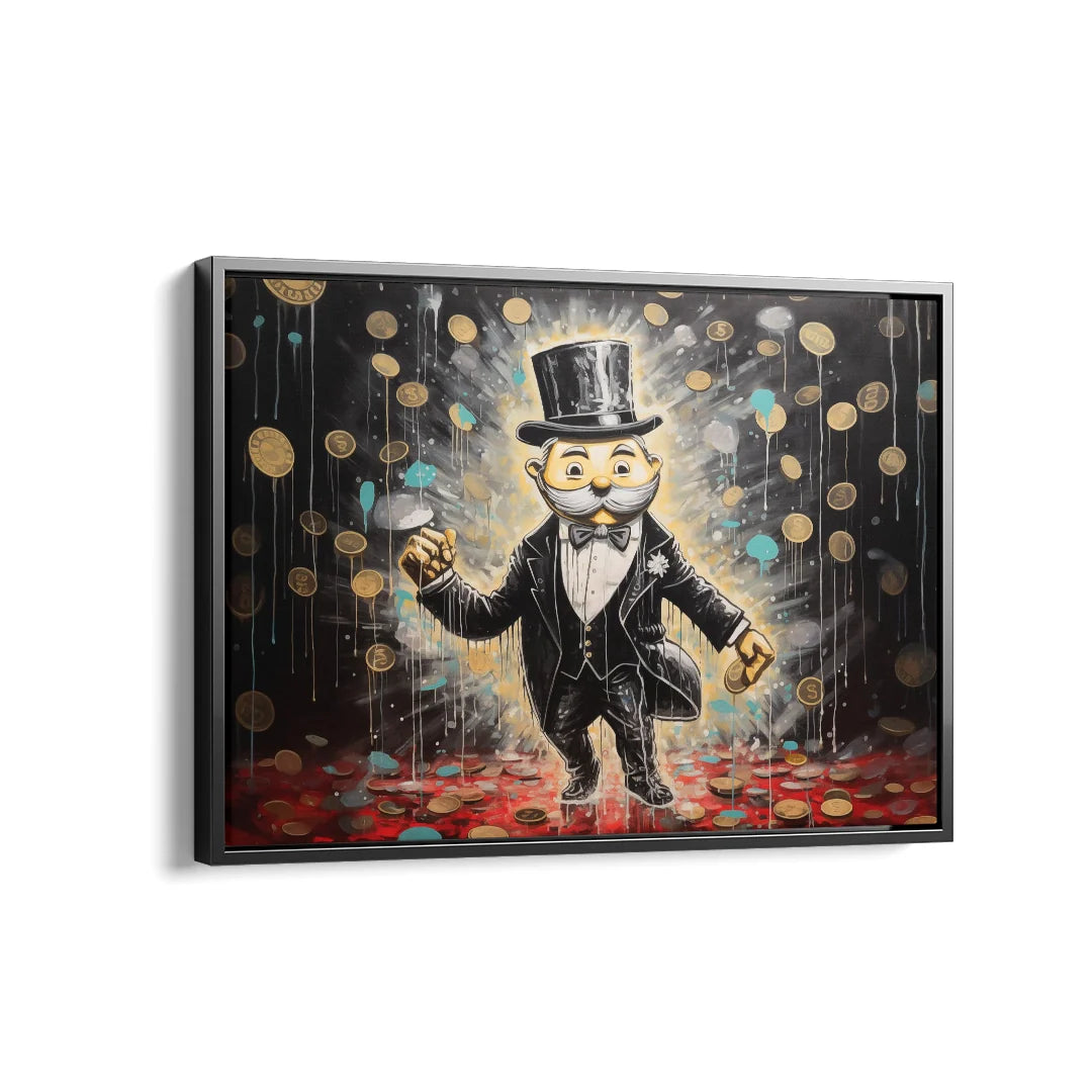 Discover Shop Mr. Monopoly Canvas Art, Mr. Monopoly Bitcoin Money Canvas Art, MONOPOLY DREAM by Original Greattness™ Canvas Wall Art Print