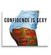 Discover Shop Sexy Canvas Art, Confidence is Sexy Women Pop Canvas Art, CONFIDENCE IS SEXY by Original Greattness™ Canvas Wall Art Print