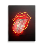 Discover Rolling Stones Canvas Art, Dollar Rolling Stones Red Light Neon Mouth Lips Art, Dollar Rolling Stones by Original Greattness™ Canvas Wall Art Print