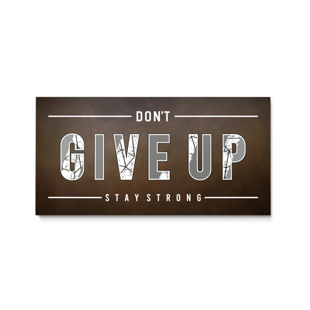 Discover Motivational Office Wall Art, Don´t Give Up - Motivational Artwork for Home & Gym, DONT GIVE UP by Original Greattness™ Canvas Wall Art Print