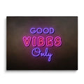 Discover Motivational Canvas Art, Neon Night Light Canvas Wall Art, Good Vibes Only , GOOD VIBES ONLY CANVAS by Original Greattness™ Canvas Wall Art Print