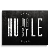 Discover Motivational Workspace Wall Art, Humble Hustle Quote Motivational Canvas Art, HUMBLE HUSTLE by Original Greattness™ Canvas Wall Art Print