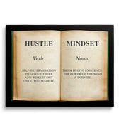 Discover Motivational Canvas Wall Art, Hustle Book Motivational Artwork for Office or Home, HUSTLE BOOK by Original Greattness™ Canvas Wall Art Print