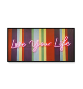 Discover Greattness Original, Love Your Life, Modern Neon Light Colorful Decor for Home, LOVE YOUR LIFE CANVAS by Original Greattness™ Canvas Wall Art Print