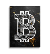 Discover Shop Bitcoin Canvas Art, Marble Bitcoin Canvas Wall Art, MARBLE BITCOIN CANVAS by Original Greattness™ Canvas Wall Art Print