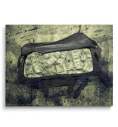 Discover Shop Money Canvas Art, Money Bag Green Money Dollar Bill Canvas Wall Art, MONEY BAG by Original Greattness™ Canvas Wall Art Print