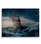 Discover Shop Motivational Quote Wall Art, Smooth Seas Never Made A Skilled Sailor Quote Ozean Canvas Art, SMOOTH SEAS by Original Greattness™ Canvas Wall Art Print