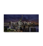 Discover Inspirational Quote Wall Art, New York City Motivational City Quote Canvas Wall Art, Trust the Time by Original Greattness™ Canvas Wall Art Print