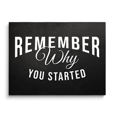 Discover Shop Workspace Office Wall Art, Remember your Why, Canvas Art Quote, Motivational Artwork, REMEMBER YOUR WHY by Original Greattness™ Canvas Wall Art Print
