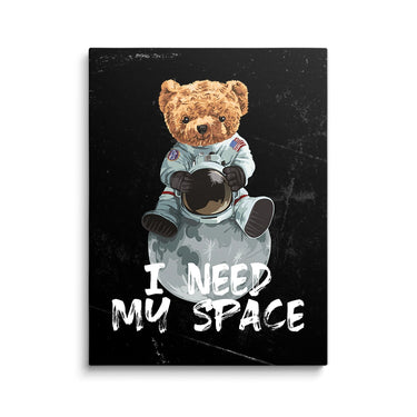 Discover Shop Space Canvas Art, Space Teddy Motivational Canvas Wall Art, SPACE TEDDY CANVAS by Original Greattness™ Canvas Wall Art Print
