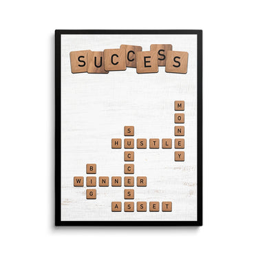 Discover Scrabble Canvas Wall Art, Success - Scrabble White Canvas Wall Art by Greattness, SUCCESS - SCRABBLE EDITION by Original Greattness™ Canvas Wall Art Print